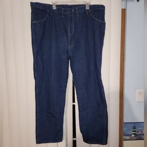 Rustler Men's Relaxed Fit Blue Jeans